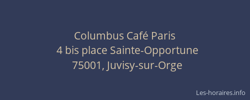 Columbus Café Paris
