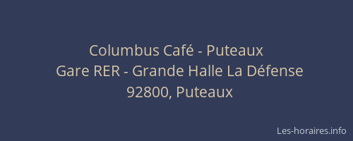 Columbus Café - Puteaux