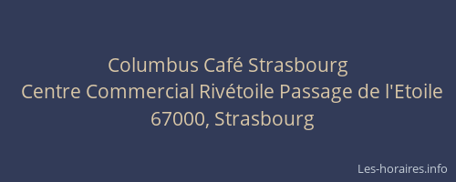 Columbus Café Strasbourg