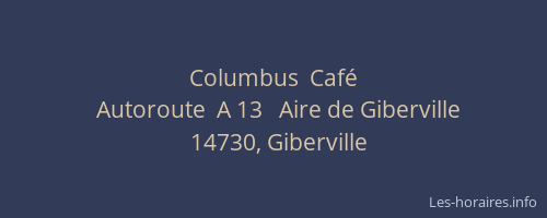 Columbus  Caf&eacute;