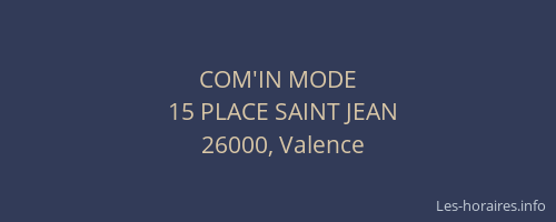 COM'IN MODE