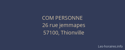 COM PERSONNE