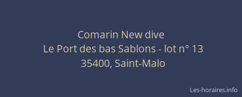 Comarin New dive