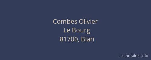 Combes Olivier