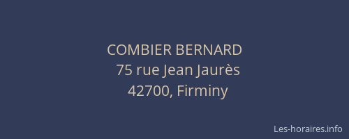 COMBIER BERNARD