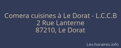 Comera cuisines à Le Dorat - L.C.C.B