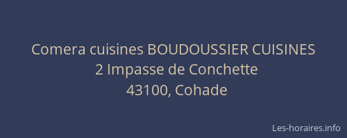 Comera cuisines BOUDOUSSIER CUISINES