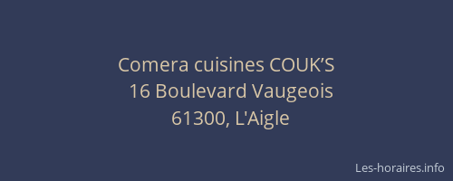 Comera cuisines COUK’S