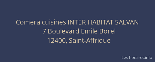 Comera cuisines INTER HABITAT SALVAN