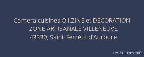 Comera cuisines Q.I.ZINE et DECORATION