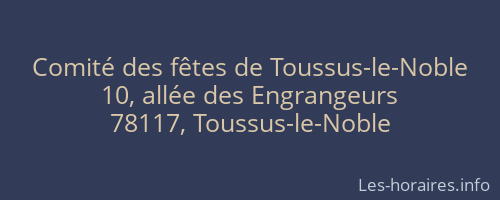 Comité des fêtes de Toussus-le-Noble
