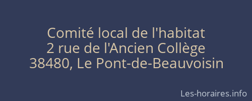 Comité local de l'habitat