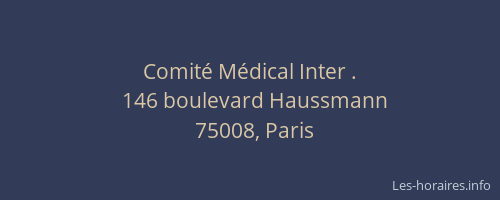 Comité Médical Inter .