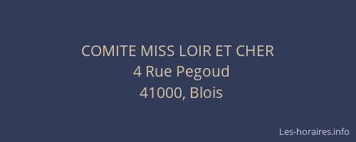 COMITE MISS LOIR ET CHER