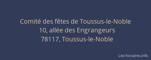 Comit&eacute; des f&ecirc;tes de Toussus-le-Noble