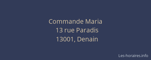 Commande Maria