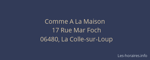 Comme A La Maison