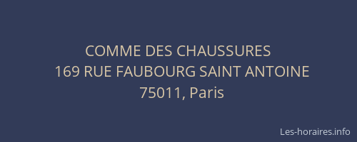 COMME DES CHAUSSURES