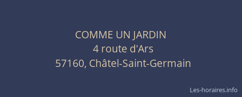 COMME UN JARDIN