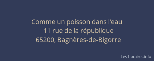 Comme un poisson dans l'eau