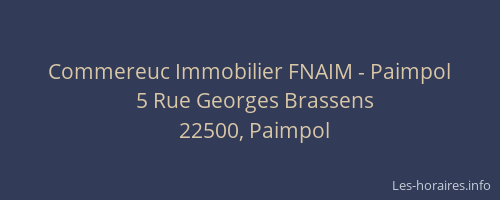 Commereuc Immobilier FNAIM - Paimpol
