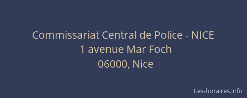 Commissariat Central de Police - NICE