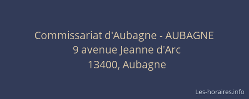 Commissariat d'Aubagne - AUBAGNE