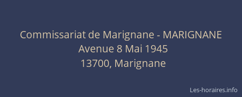 Commissariat de Marignane - MARIGNANE