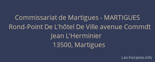 Commissariat de Martigues - MARTIGUES