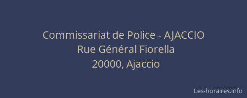 Commissariat de Police - AJACCIO