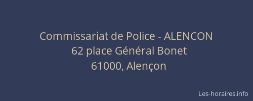 Commissariat de Police - ALENCON