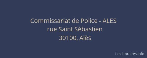 Commissariat de Police - ALES