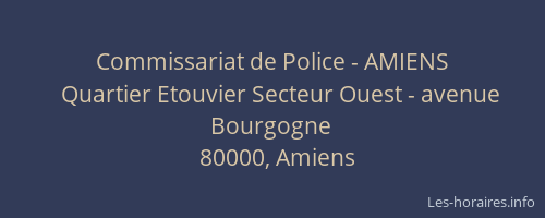 Commissariat de Police - AMIENS