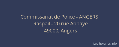 Commissariat de Police - ANGERS