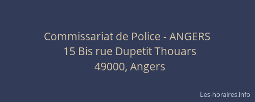 Commissariat de Police - ANGERS