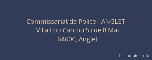 Commissariat de Police - ANGLET