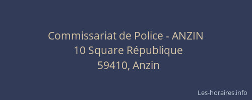 Commissariat de Police - ANZIN