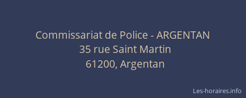 Commissariat de Police - ARGENTAN