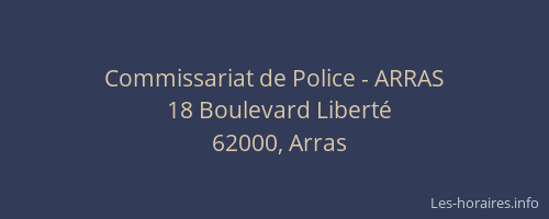 Commissariat de Police - ARRAS