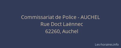 Commissariat de Police - AUCHEL