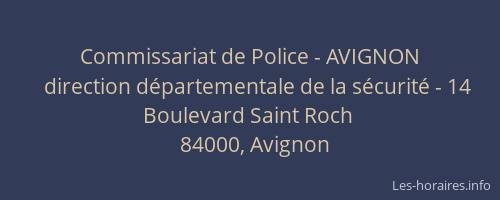 Commissariat de Police - AVIGNON