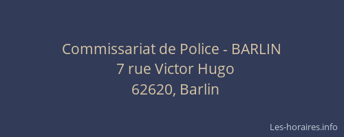 Commissariat de Police - BARLIN