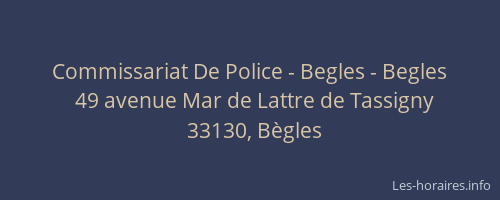 Commissariat De Police - Begles - Begles