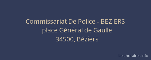 Commissariat De Police - BEZIERS