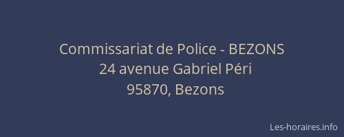 Commissariat de Police - BEZONS