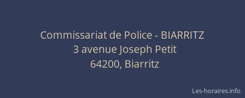 Commissariat de Police - BIARRITZ