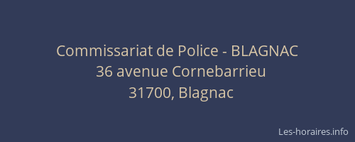 Commissariat de Police - BLAGNAC