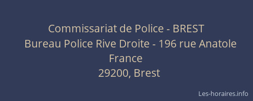 Commissariat de Police - BREST
