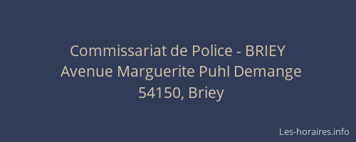 Commissariat de Police - BRIEY