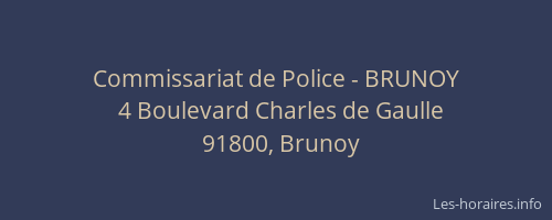 Commissariat de Police - BRUNOY